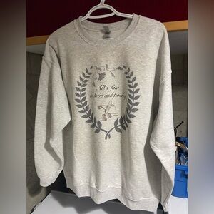 Taylor Swift womens L Gray Crewneck Sweatshirt